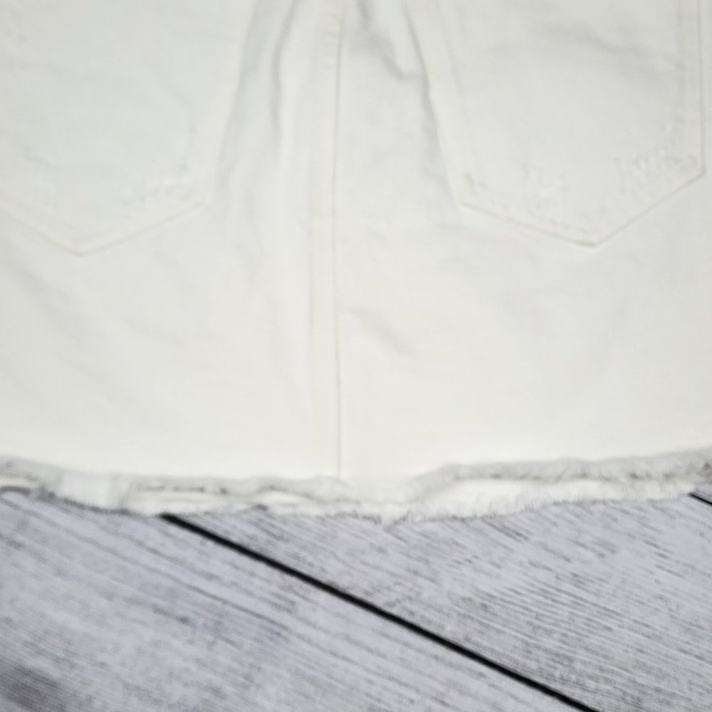 Zara Denim Skirt White Distressed, Size S - Picture 7 of 13